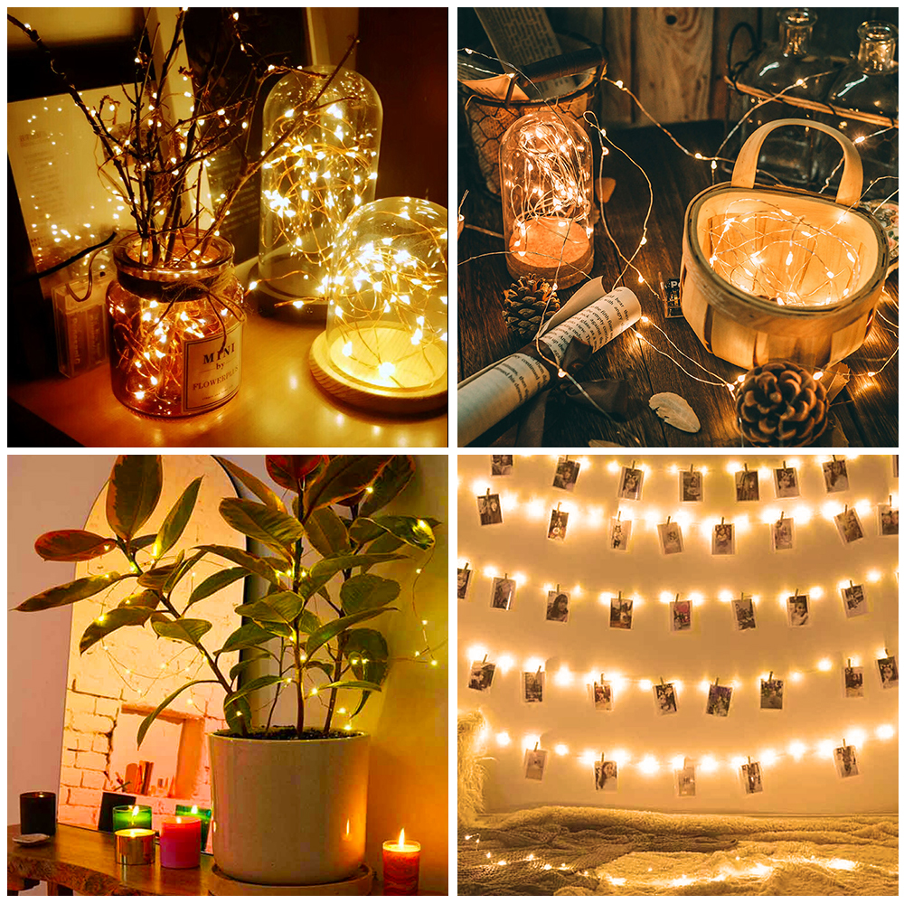 Moobibear 165ft 500 LEDs Warm White Plug in Fairy Lights with Timer